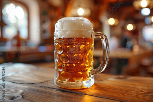 Bright colorful beer fest local german celebration octoberfest saint patrick day, Generative AI