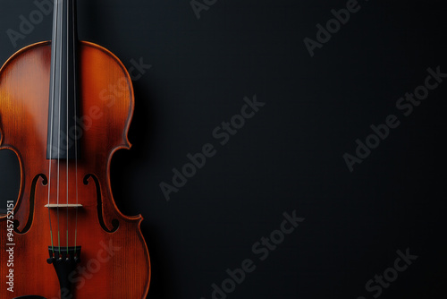 Violin on a Black Background