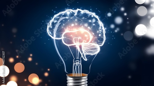 Brainstorming Concept in Light Bulb Shape