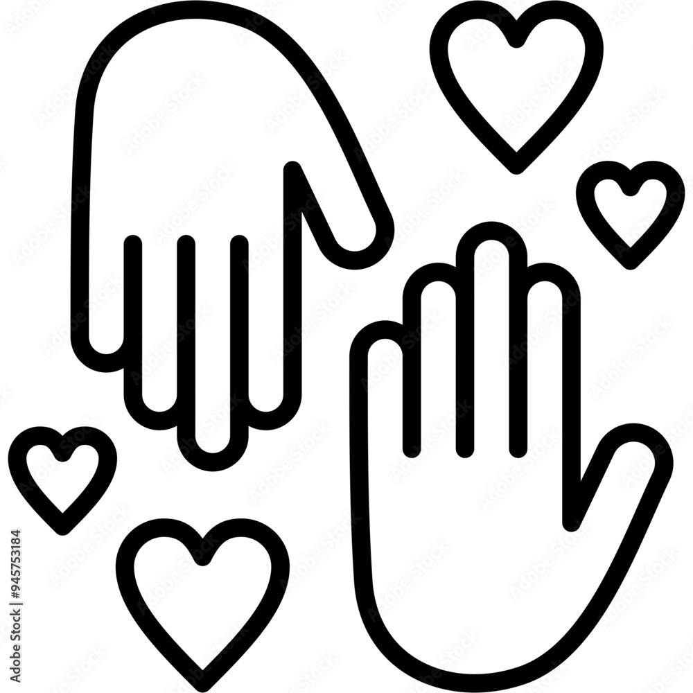 Obraz premium Helping hand Icon