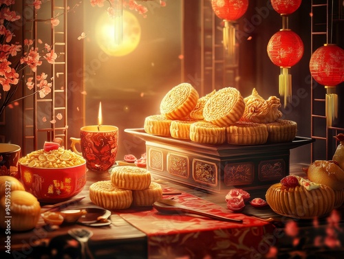 Zhongjie , moon gingerbread , photo photo