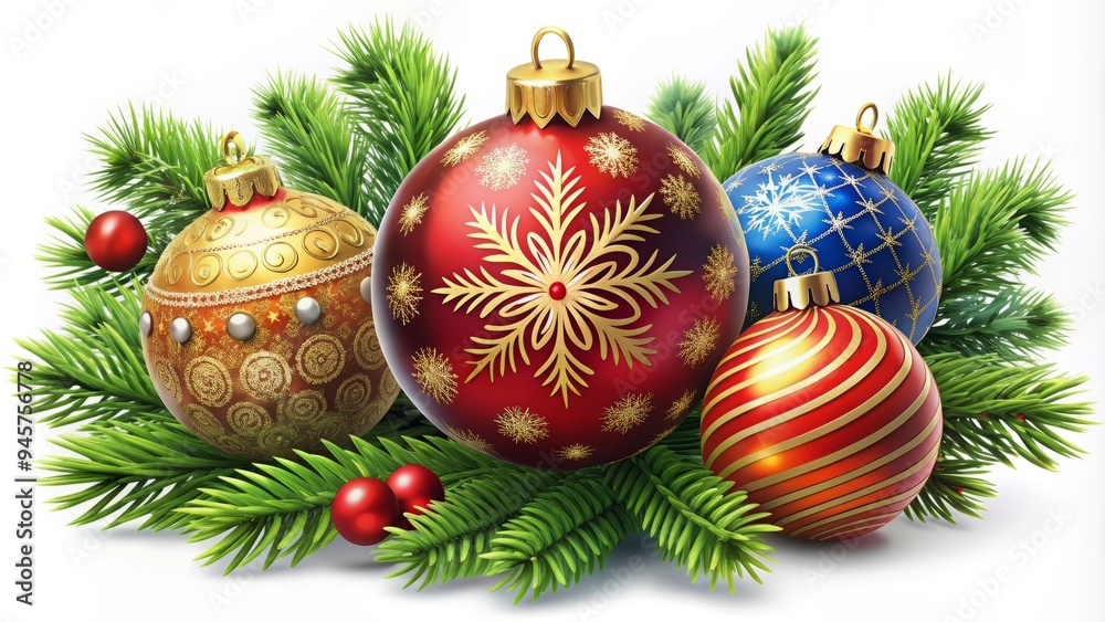 Naklejka premium christmas+ornaments+clipart