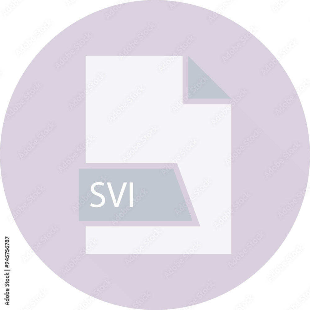 SVI File format icon space in shapes and circular shape outside SVI File format icon space in shapes and circular shape outside