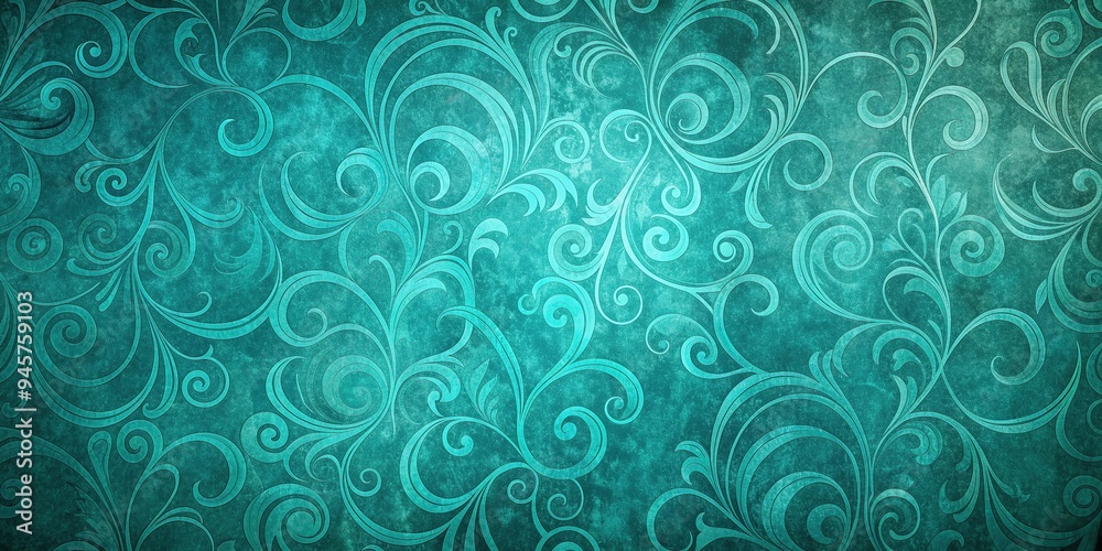 Vibrant teal textured background featuring intricate swirling patterns and subtle gradient effects, evoking a sense of modernity and sophistication, ideal for design and marketing projects.