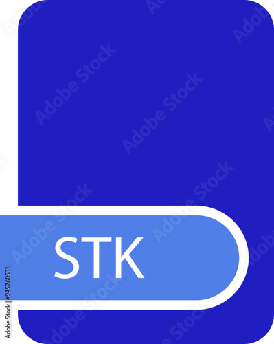 STK File format icon with contour photo