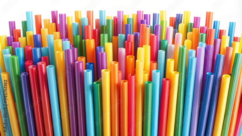 custom made wallpaper toronto digitalColorful, curved, and straight drinking straws in various bright hues and patterns, isolated on a white background, perfect for design and illustration projects.