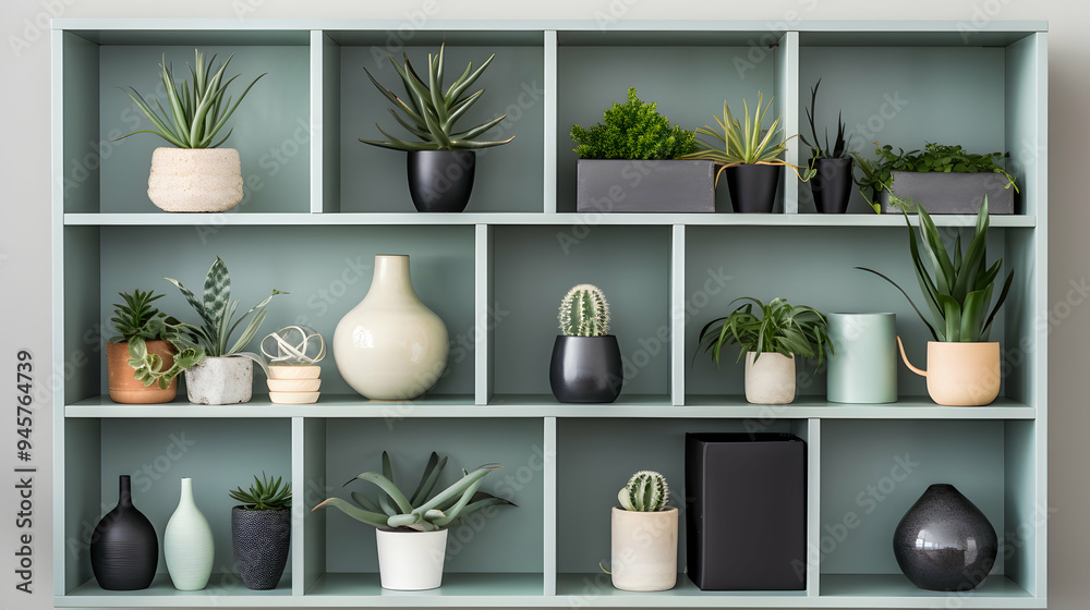 Geometrically organized shelves Geometrically organized shelves