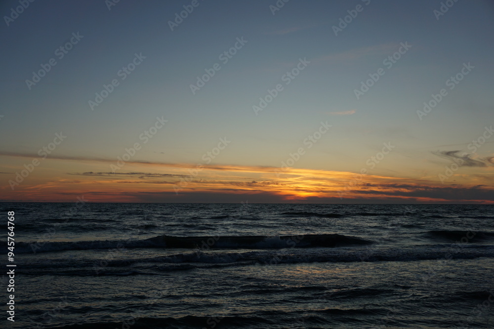 sunset over the sea sunset over the sea