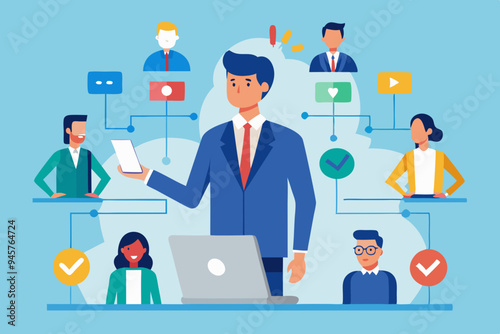 Reorganization or reorg to adjust, allocate resources, change team structure for efficiency, restructure organization, department and job roles concept, businessman ceo reorganize employee role chart.