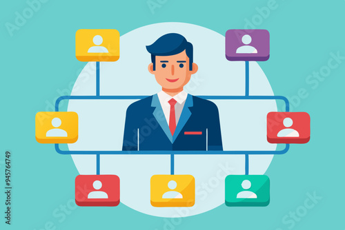 Reorganization or reorg to adjust, allocate resources, change team structure for efficiency, restructure organization, department and job roles concept, businessman ceo reorganize employee role chart.