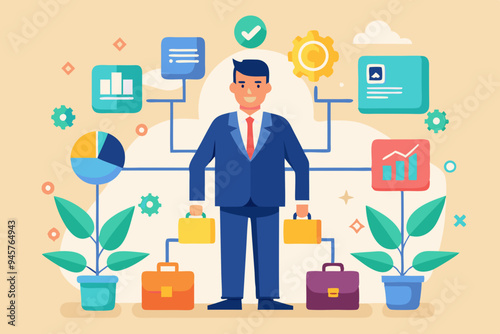 Reorganization or reorg to adjust, allocate resources, change team structure for efficiency, restructure organization, department and job roles concept, businessman ceo reorganize employee role chart.