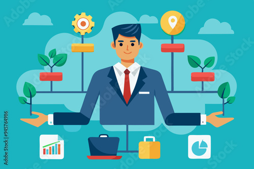 Reorganization or reorg to adjust, allocate resources, change team structure for efficiency, restructure organization, department and job roles concept, businessman ceo reorganize employee role chart.