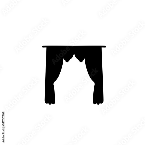 curtain silhouette icon