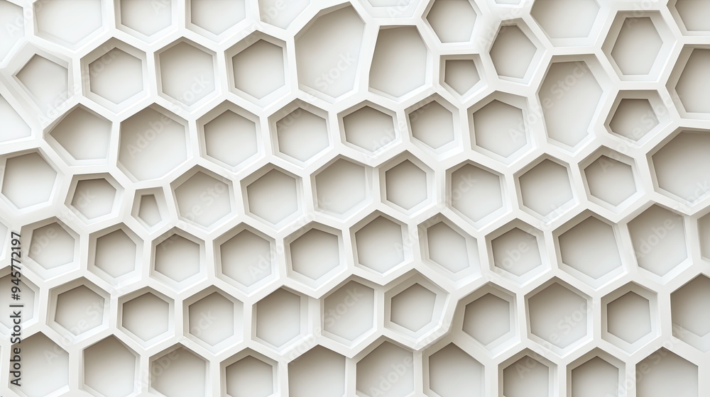 Abstract white honeycomb pattern, creating a clean and modern design with a touch of texture. Abstract white honeycomb pattern, creating a clean and modern design with a touch of texture.