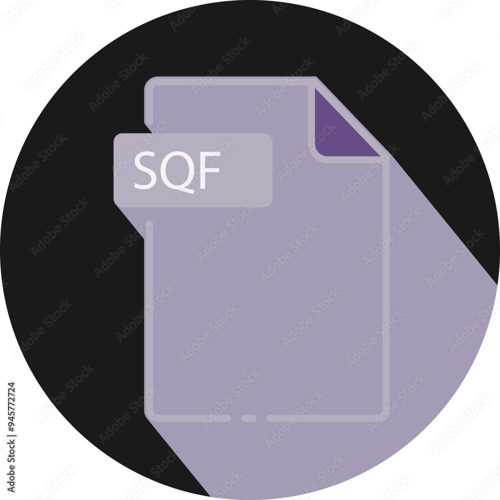 SQF File fomat minimal icon with circle outside SQF File fomat minimal icon with circle outside