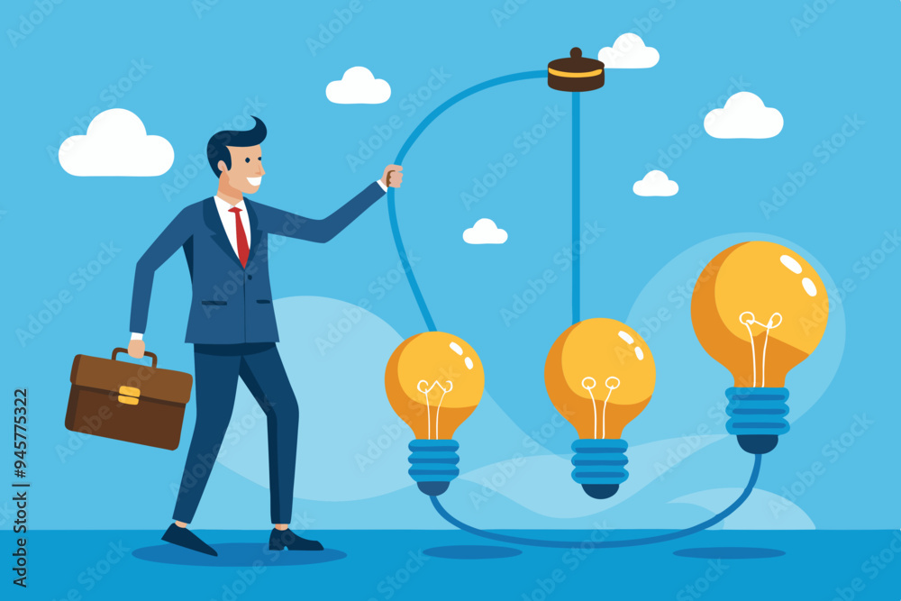 Change or transformation to new opportunity, change to new job, better career, improvement or move to different company, decision for new chance concept, businessman jump from old to bright lightbulb. Change or transformation to new opportunity, change to new job, better career, improvement or move to different company, decision for new chance concept, businessman jump from old to bright lightbulb.