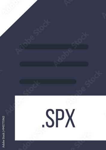 SPX File extention icon old minimal color fill