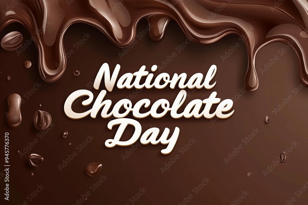 Melted chocolate dripping from the top with Melted chocolate dripping from the top with