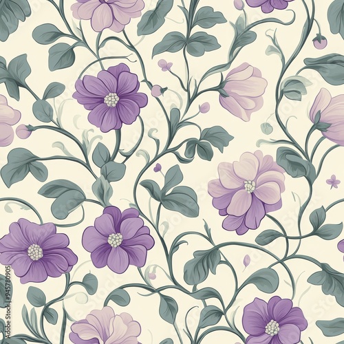 vintage seamless floral pattern, wallpaper, textile print pattern