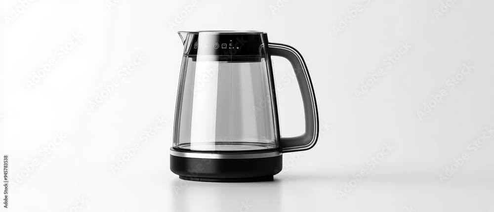 Stylish glass kettle on a minimalistic background, perfect for modern kitchens and tea lovers seeking elegance in design. Stylish glass kettle on a minimalistic background, perfect for modern kitchens and tea lovers seeking elegance in design.