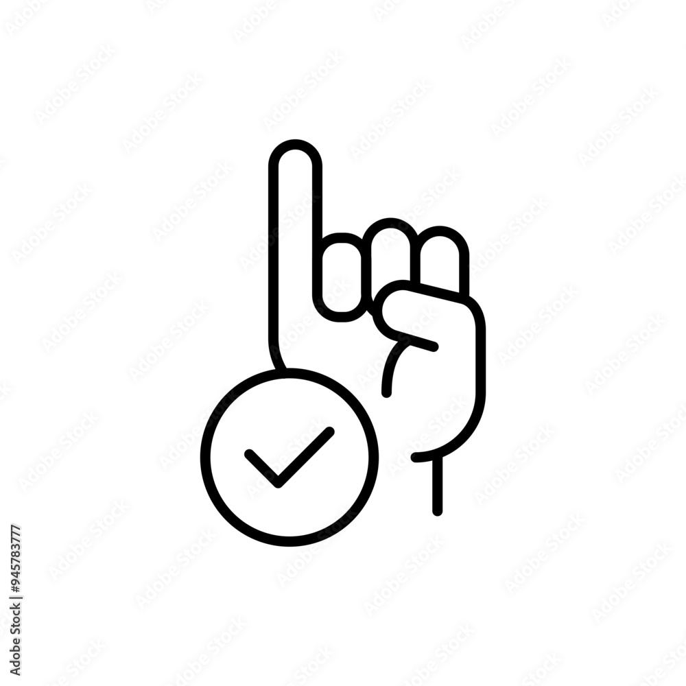 Promise gesture outline icons, minimalist vector illustration ,simple transparent graphic element .Isolated on white background Promise gesture outline icons, minimalist vector illustration ,simple transparent graphic element .Isolated on white background