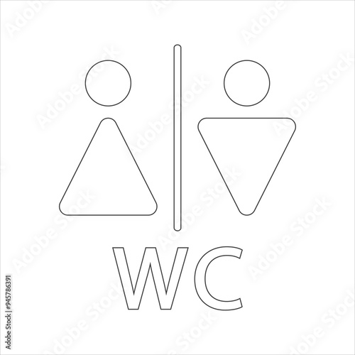 toilet icon on a white background