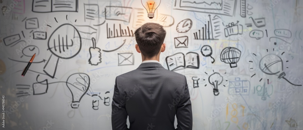 The Creative Mind of a Businessman: Exploring Ideas in Notepad Concept The Creative Mind of a Businessman: Exploring Ideas in Notepad Concept
