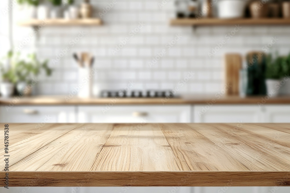kitchen table background, wood counter top on blur of white clean abstract home interior with bokeh. used for display or montage your wooden for dining background. table banner, ai kitchen table background, wood counter top on blur of white clean abstract home interior with bokeh. used for display or montage your wooden for dining background. table banner, ai