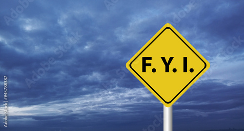 Foto FYI ,for your information, acronym business concept background
