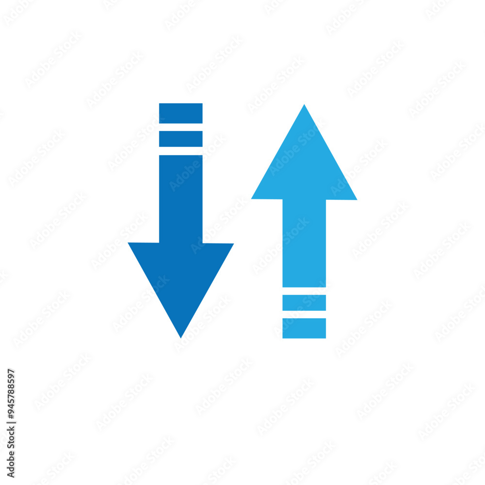 Up and down arrows icon vector . Up and down arrows icon vector .