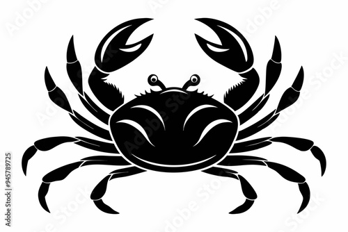 Crab Silhouette Vector art illustration