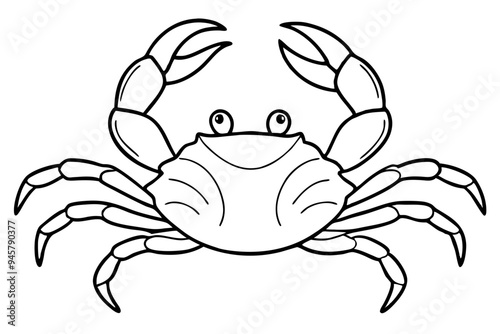 Crab Silhouette Vector art illustration