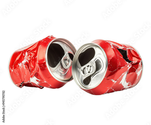 Crushed Red Soda Cans