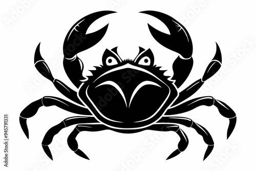 Crab Silhouette Vector art illustration