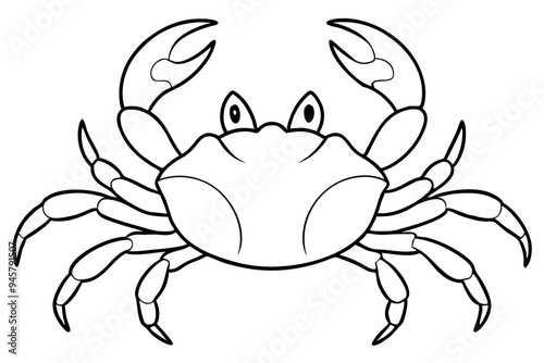 Crab Silhouette Vector art illustration