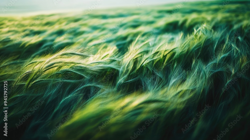 Wind blowing through grass blades, creating a ripple effect across the field, Wind blowing through grass blades, creating a ripple effect across the field,