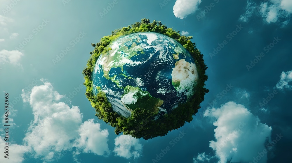 Fototapeta premium Achieving Carbon Neutrality through Innovative Emissions Reduction and Carbon Credit Solutions
