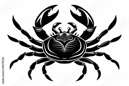 Crab Silhouette Vector art illustration