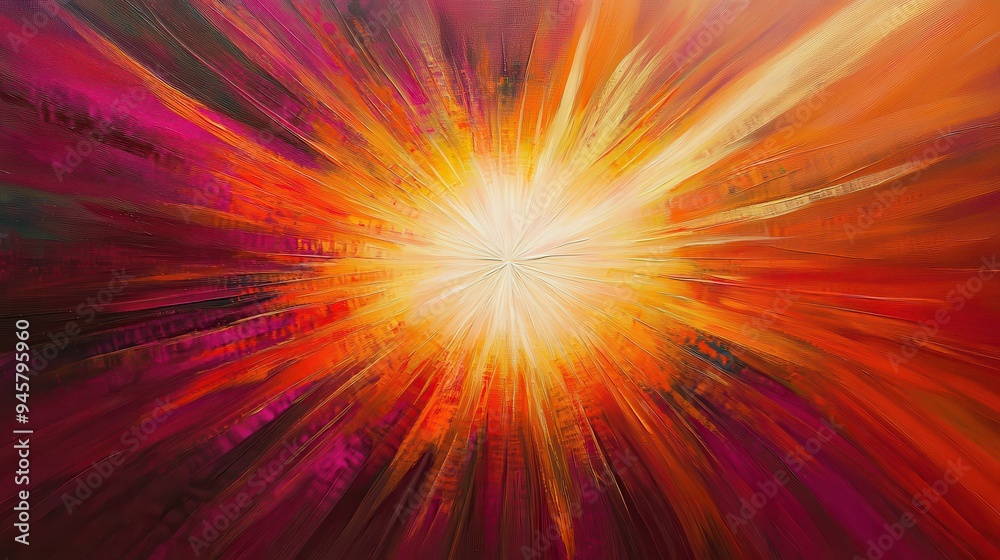 Abstract Orange and Red Sunburst Background - Digital Painting Abstract Orange and Red Sunburst Background - Digital Painting