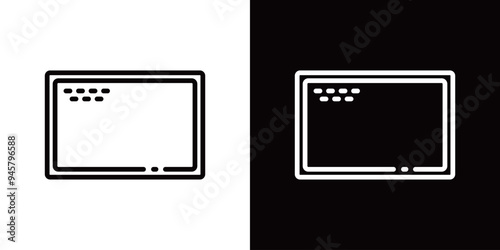バスマットのシンプルなラインアイコン