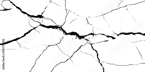 Old plaster or stucco scratch edge shape realistic texture. old wall background crack vector, grunge texture. White black grey wall, floor with cracks, texture background.