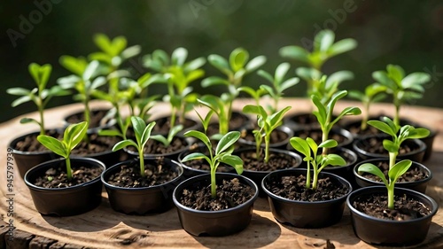 seedlings in the garden