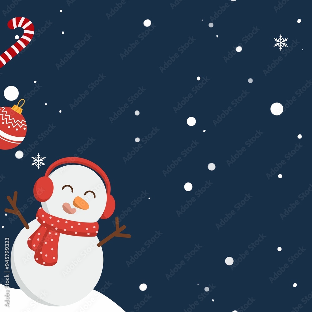 Naklejka premium snowman wallpaper cartoon 