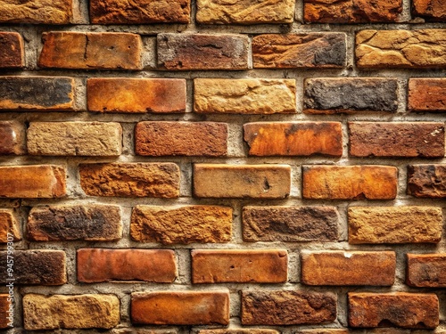 Worn brick walls in muted brown tones evoke a sense of timeless simplicity, infusing spaces with earthy charm and rustic character. photo