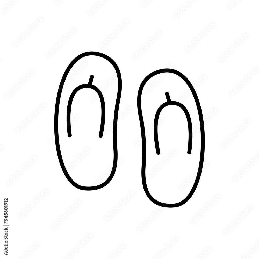 Slippers outline icons, minimalist vector illustration ,simple transparent graphic element .Isolated on white background Slippers outline icons, minimalist vector illustration ,simple transparent graphic element .Isolated on white background