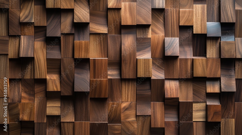 Abstract Wooden Wall Panel Texture - Brown Wood Block Background. Abstract Wooden Wall Panel Texture - Brown Wood Block Background.