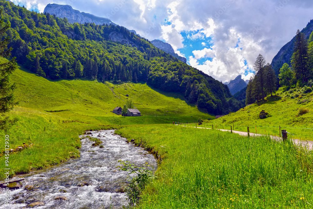 Fototapeta premium Wasserauen, Kanton Appenzell Innerrhoden (Schweiz) 