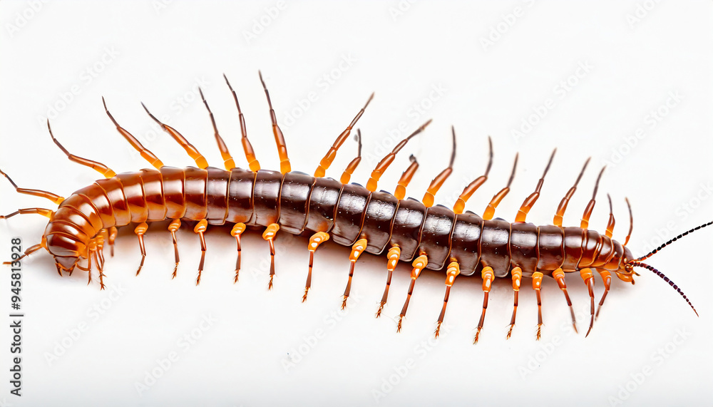 bugs isolated white background Centipede bugs isolated white background Centipede