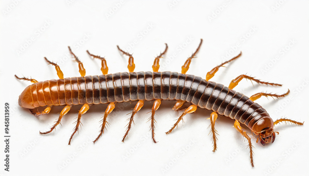 bugs isolated white background Centipede bugs isolated white background Centipede