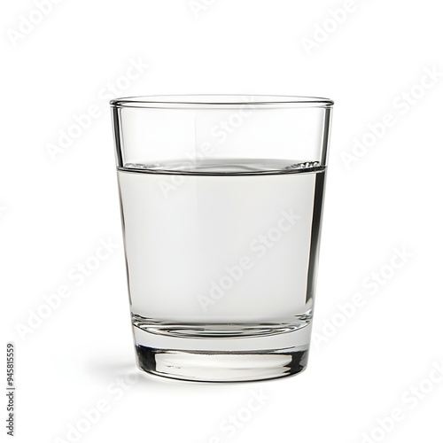 Wallpaper Mural Transparent Glass of Refreshing Water on Blank Background Torontodigital.ca